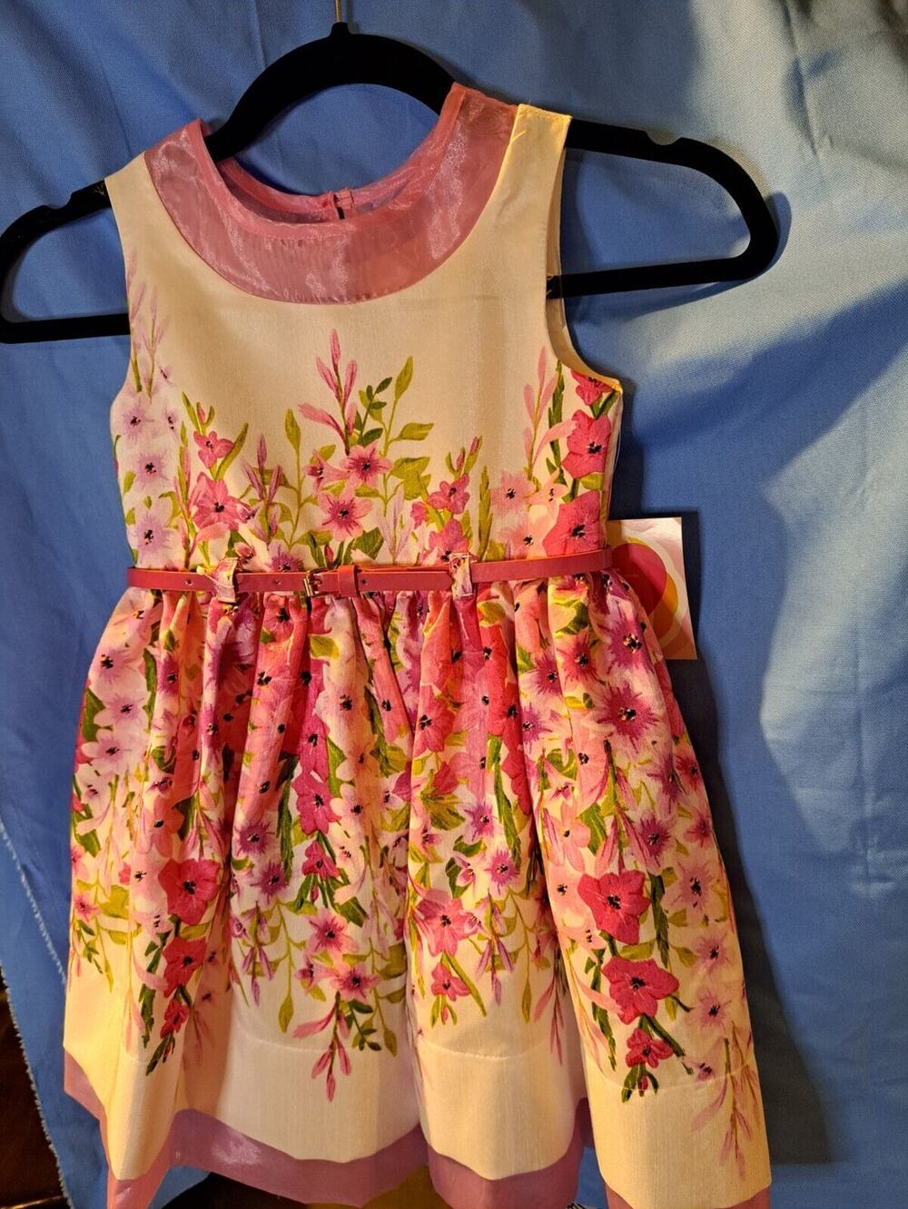 Youngland Girls Size 6 Floral Dress with Belt